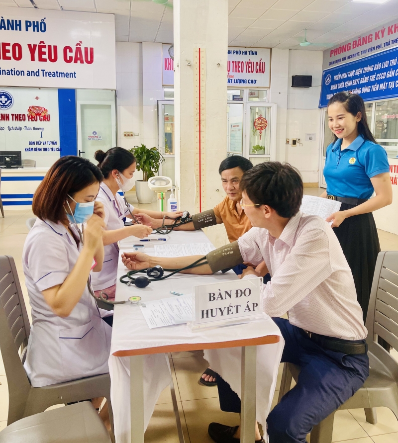 Công đoàn cơ quan Sở Y tế Hà Tĩnh: Phối hợp tổ chức khám sức khỏe cho đoàn viên công đoàn